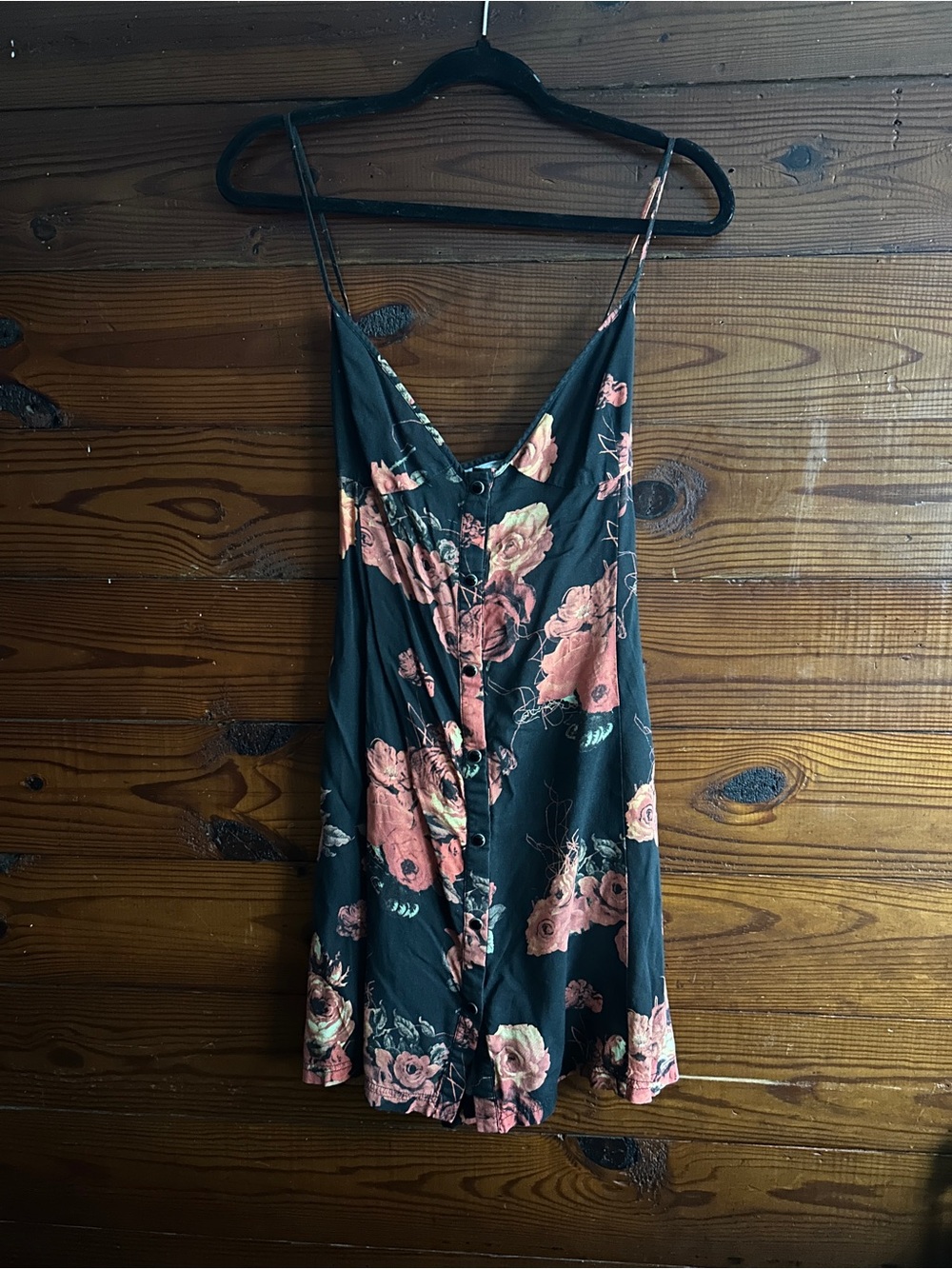 Insight Black and Orange floral print dress